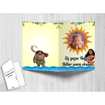 Moana Temalı Anı Kartı