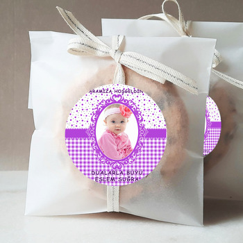Mor Desen Temalı Sticker