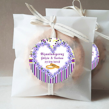 Mor Kalp Çerçeve Temalı Sticker