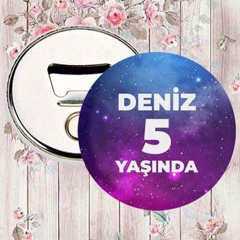 Mor Mavi Galaxy Fon Temalı Magnet Açacak