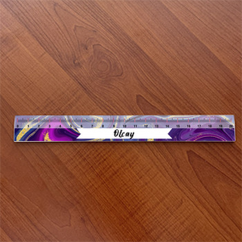 Mor Mermer Temalı Hediyelik Cetvel