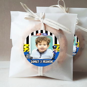 Motorlu Polis Temalı Resimli Sticker