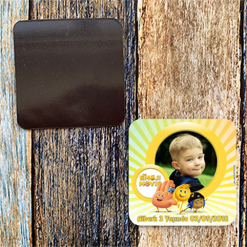 Movie Emoji Temalı Kare Magnet