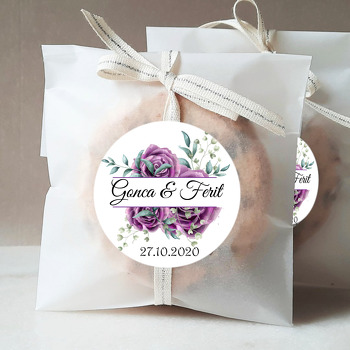 Mürdüm Güller Temalı Söz Nişan Nikah Sticker