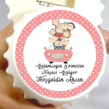 Mutlu Hayvanlar  Temalı Kapak Şeklinde Magnet Açacak