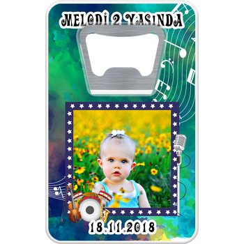 Müzik 2 Temalı Dikdörtgen Magnet Açacak