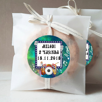 Müzik 2 Temalı Sticker