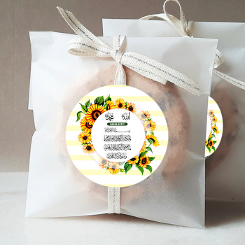 Nazar Ayeti ile Ayçiçeği Temalı Parti Sticker