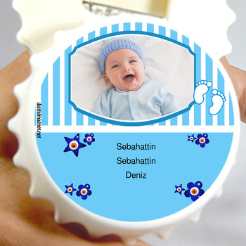 Nazar Boncuk 4 Temalı Bebek Kapak Şekilli Magnet Açacak