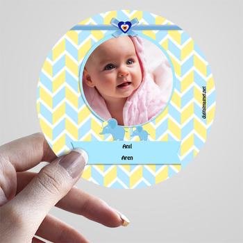Nazar boncuk 9 Temalı Bebek Sticker