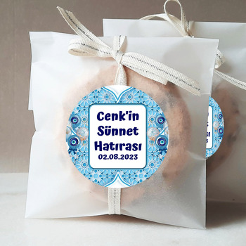 Nazar Boncuklu Balonlar ile Kündekari Fonda Sünnet Temalı Sticker