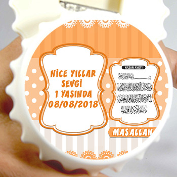 Nazar Duası 2 Temalı Kapak Şekilli Magnet Açacak