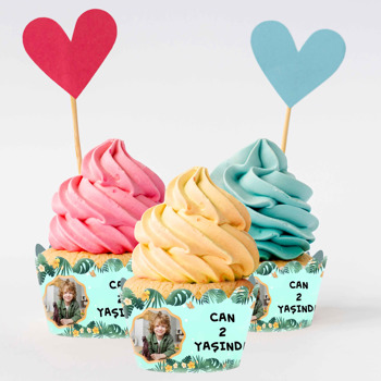 Neşeli Dinozorlar Temalı Cupcake Sargısı