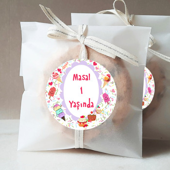 Neşeli Dondurmalar Temalı Parti Sticker