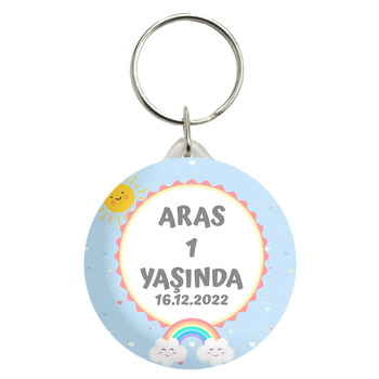 Neşeli Gökkuşağı Temalı Anahtarlık