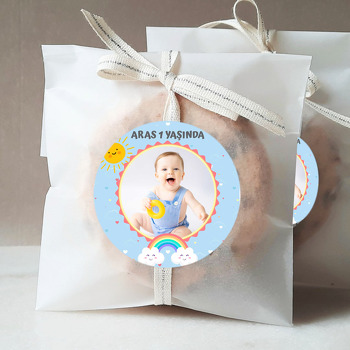 Neşeli Gökkuşağı Temalı Resimli Sticker