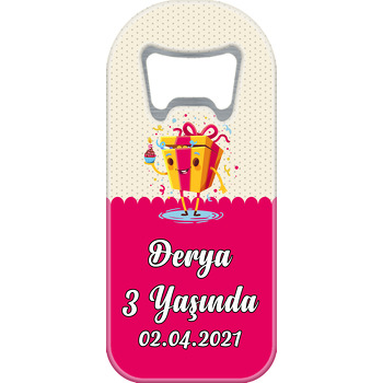 Neşeli Hediye Paketi Pembe Fon Temalı Doğum Günü Uzun Açacak