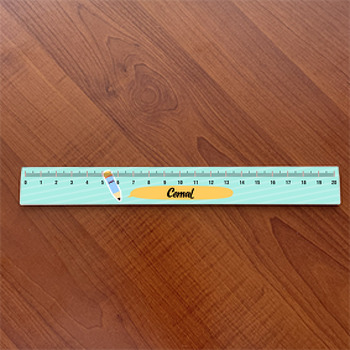 Neşeli Mavi Kalem Temalı Hediyelik Cetvel