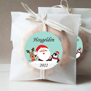 Neşeli Noel Baba ile Arkadaşları Temalı Sticker