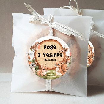 Neşeli Orman Hayvanları Temalı Sticker