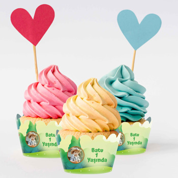 Neşeli Tay Temalı Cupcake Sargısı