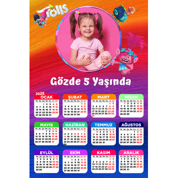 Neşeli Troller Temalı Takvim Magnet