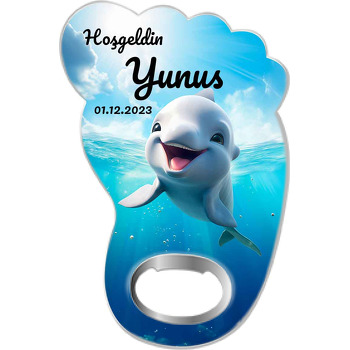Neşeli Yunus Temalı Ayak İzi Magnet Açacak