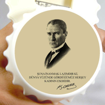 Nostalji Atatürk Temalı Kapak Şekilli Magnet Açacak