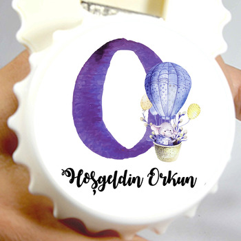 O Harfi  Temalı  Kapak Şekilli Magnet Açacak