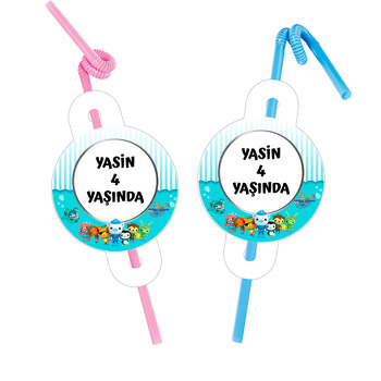 Octonauts Temalı Pipet ve Kartı