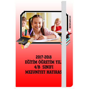 Okul Temalı Sınıf ve Mezuniyet Hatırası Kişiye Anı Özel Defter