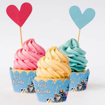 Olaf Frozen Temalı Cupcake Sargısı