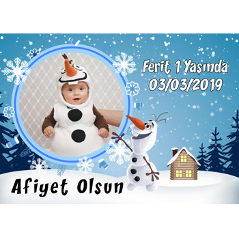 Olaf Frozen Temalı Doğum Günü Amerikan Servis