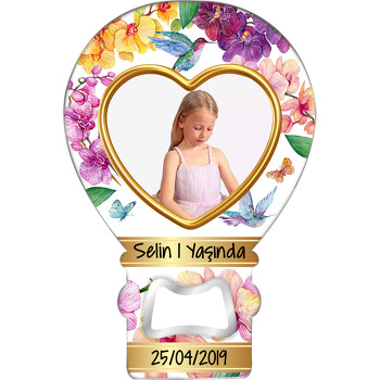 Orkide Temalı Resimli Balon Magnet Açacak