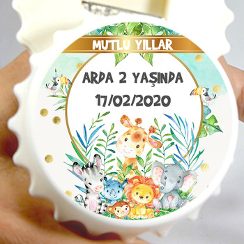 Orman Hayvanları Temalı Kapak Şekilli Magnet Açacak