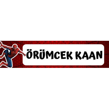 Örümcek Adam ile Kırmızı Ağlar Temalı Kalem Etiketi