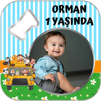 Otobüste Sevimli Hayvanlar Temalı Kare Magnet Açacak