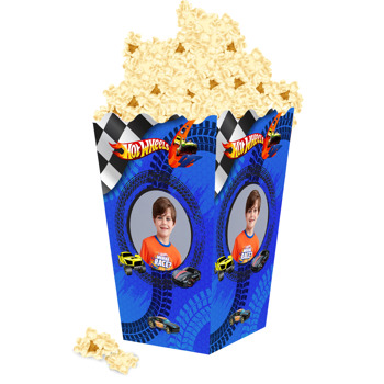 Oyuncak Arabalar Mavi Temalı Popcorn Kutusu