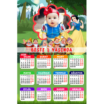 Pamuk Prense ve 7 Cüceler Temalı Takvim Magnet