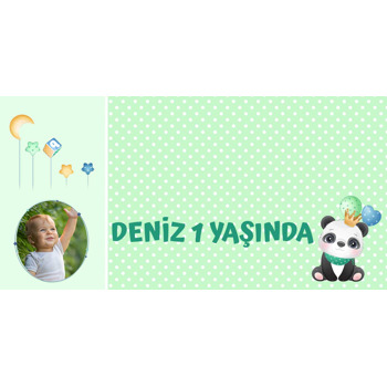 Panda ile Yıldızlı Çerçeve Temalı Hediye Paketi