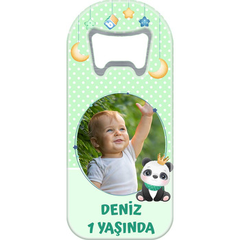 Panda ile Yıldızlı Çerçeve Temalı Uzun Magnet Açacak