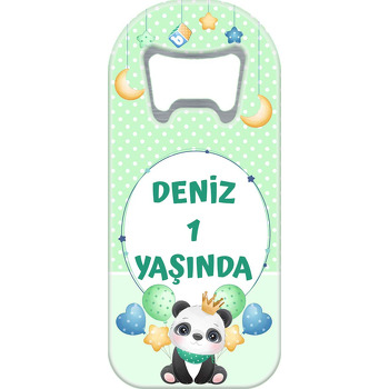 Panda ile Yıldızlı Çerçeve Temalı Uzun Magnet Açacak