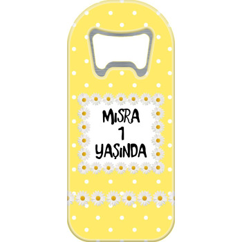 Papatya Çerçeve ile Sarı Fon Temalı Uzun Magnet Açacak