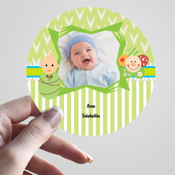 Papatya Temalı Hoşgeldin Bebek Sticker
