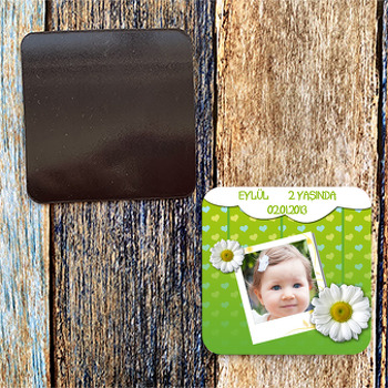 Papatya Temalı Magnet