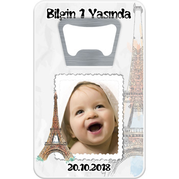 Paris Temalı Dikdörtgen Magnet Açacak