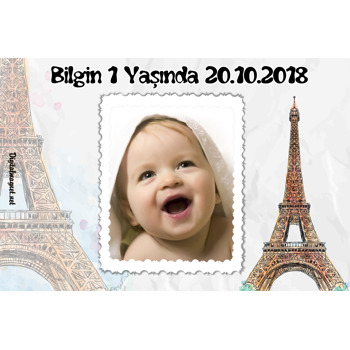 Paris Temalı Doğum Günü Magnet