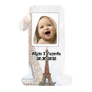 Paris Temalı  Doğum Günü Magnet