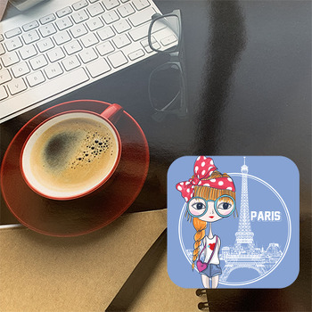 Paris ve Eyfel Kulesi Temalı Bardak Altlığı