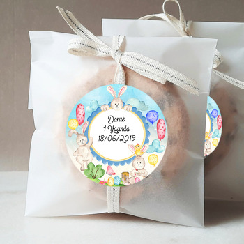 Paskalya Tavşanı Temalı Doğum Günü Sticker